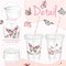 50 Pcs 12 oz Disposable Plastic Cups with Straws, Lids and Leakproof Paper Clear Birthday Party Cups Supplies Birthday Table Decorations